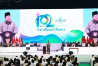 Acara 102 Tahun Nahdlatul Ulama bertajuk “Bekerja Bersama Umat untuk Indonesia Maslahat” di Istora Senayan. (Dok. Tim Media Prabowo)

