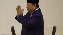 Presiden Prabowo Subianto saat berpidato di depan Parlemen Turki di Ankara. (Dok. Tim Media Prabowo)