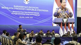 Presiden RI Prabowo Subianto dalam acara 'Sarasehan Ekonomi Bersama Presiden RI, Jakarta. (Dok. Setkab.go.id)


