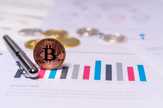 Grafik pasar mata uang kripto yang dinamis menunjukkan pergerakan harga Bitcoin dan altcoin, mencerminkan kompleksitas dan volatilitas pasar aset digital yang terus berkembang.