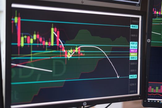 Grafik pergerakan harga aset kripto yang kompleks, mencerminkan dinamika pasar digital yang membutuhkan analisis cermat untuk pengambilan keputusan investasi. Data pada grafik ini menunjukkan volatilitas dan tren yang menjadi fokus para investor dan analis pasar.